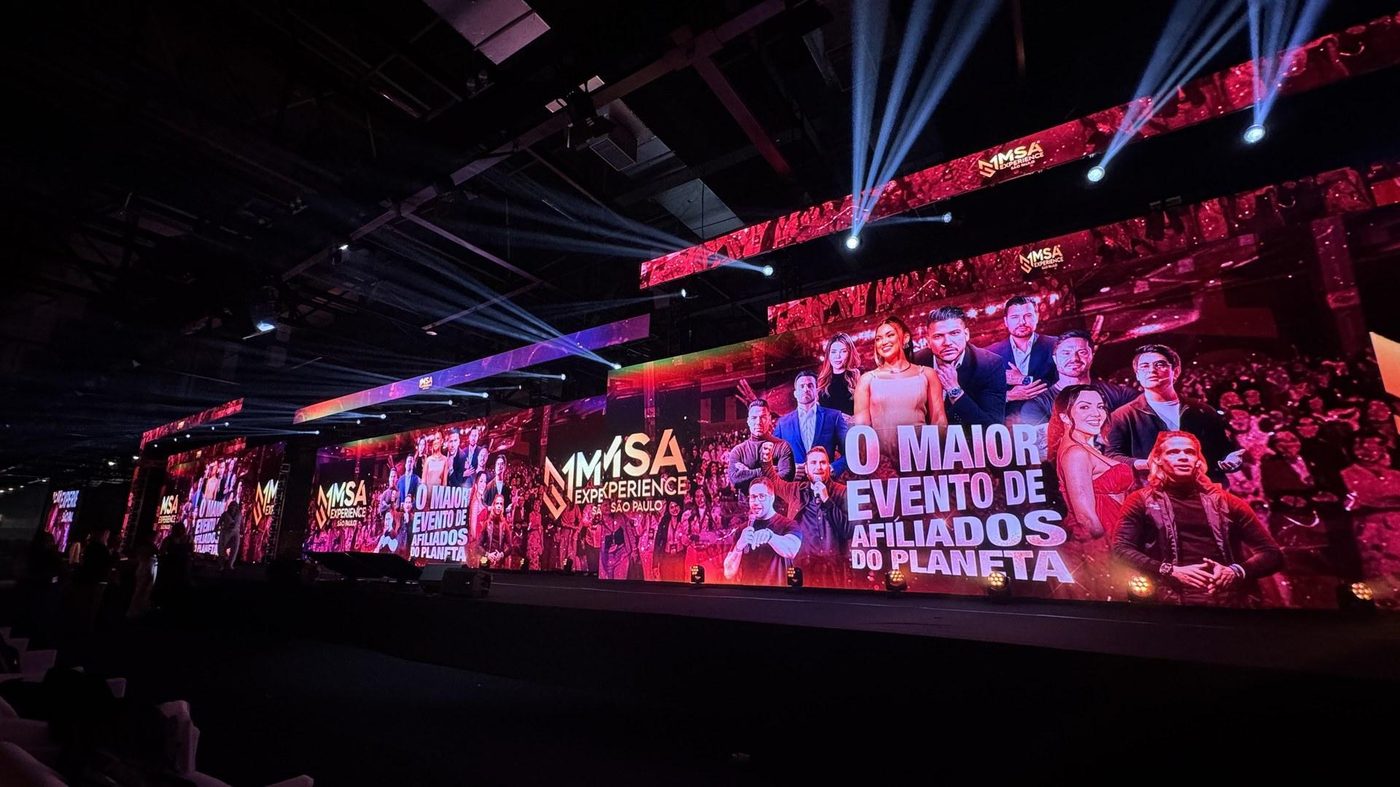 Frente de palco do MSA Experience com 250 m² de LED contínuos no Expo Center Norte